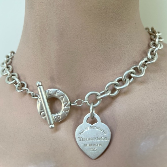 🔴Authentic TIFFANY & CO Return To Tiffany Heart Tag SS Toggle Link Necklace🔴 - Picture 3 of 15